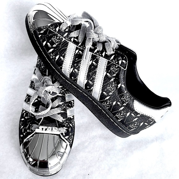 CUSTOM BUILT Adidas x STAR WARS Darth Vader Sneakers, M7 (or W8-8.5) - Picture 2 of 10